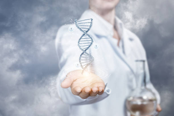istock The concept is the innovations in DNA researches. 1073887510