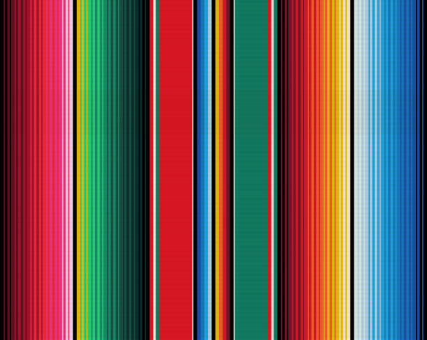 Blanket stripes seamless vector pattern. Serape gesign Blanket stripes seamless vector pattern. Background for Cinco de Mayo party decor or ethnic mexican fabric pattern with colorful stripes. Serape gesign mexican culture stock illustrations