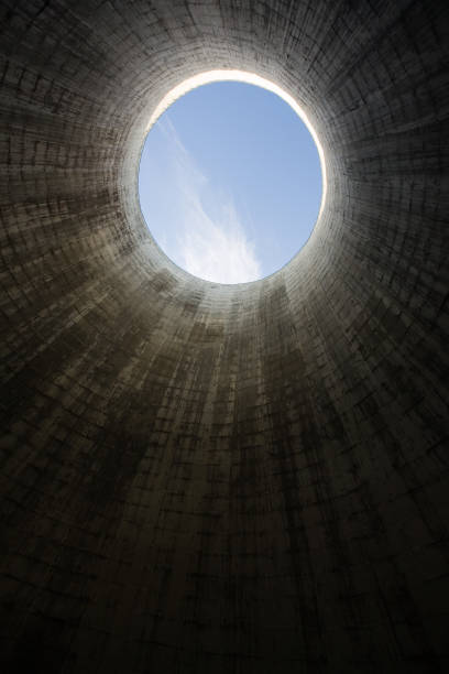 istock Old cooling tower in the power plant 1073909054