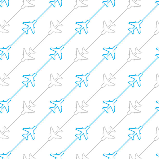 seamless airplane lines background seamless airplane lines background airplane patterns stock illustrations