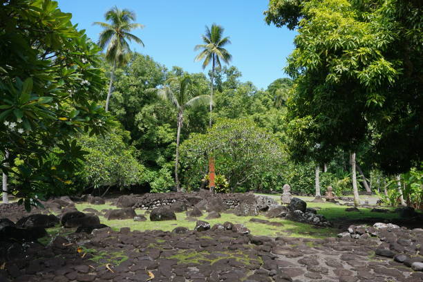 istock French Polynesia Tahiti old stones marae 1073921144