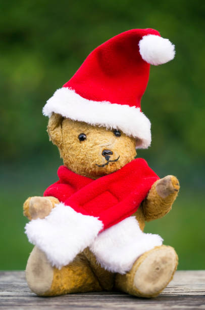 istock Happy christmas gift toy bear 1073927688