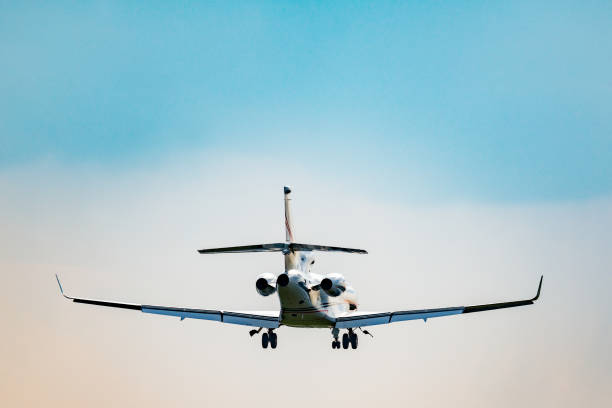 istock A long trail of jet plane. 1073934802