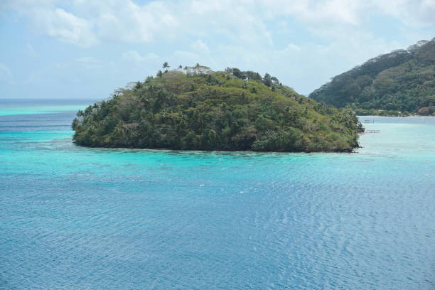 istock High view tropical island Pacific French Polynesia 1073948824