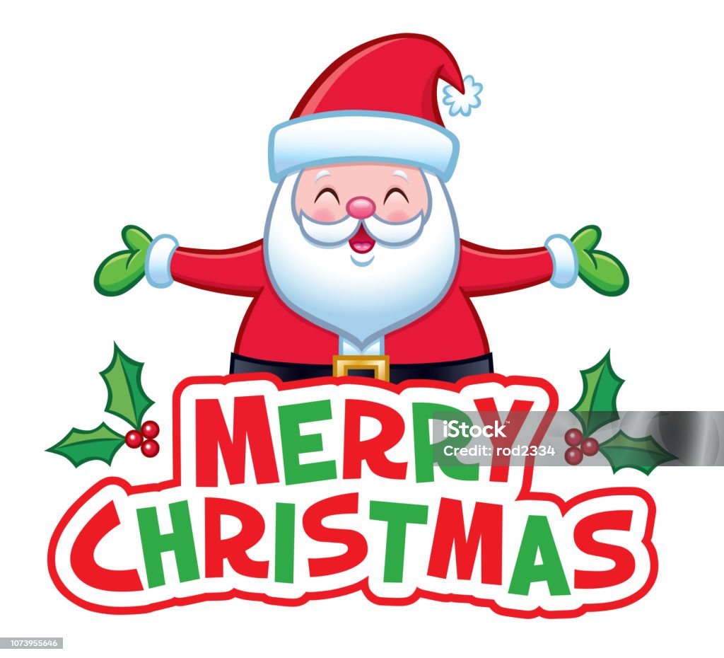 Merry Christmas Jolly Santa Claus Banner Stock Illustration ...