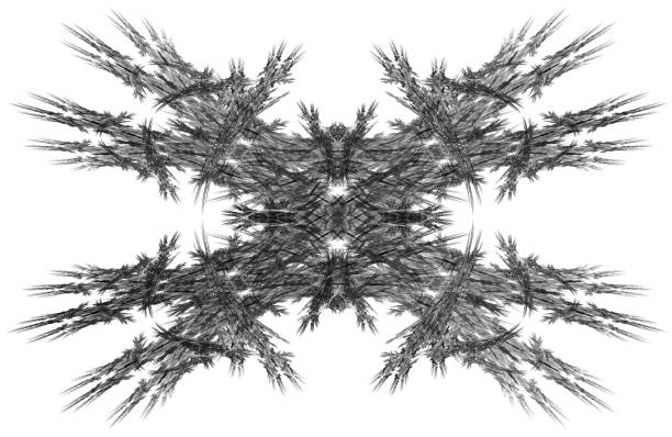 istock Monochrome abstract fractal illustration 1073956104