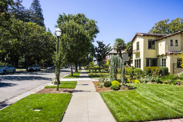 wohngegend in san jose - san francisco bay area community residential district california stock-fotos und bilder