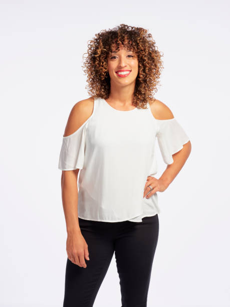 Happy Woman High Key in Studio