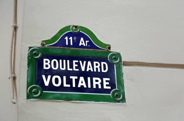 istock road sign with written Boulevard Voltaire in Paris 1073970788