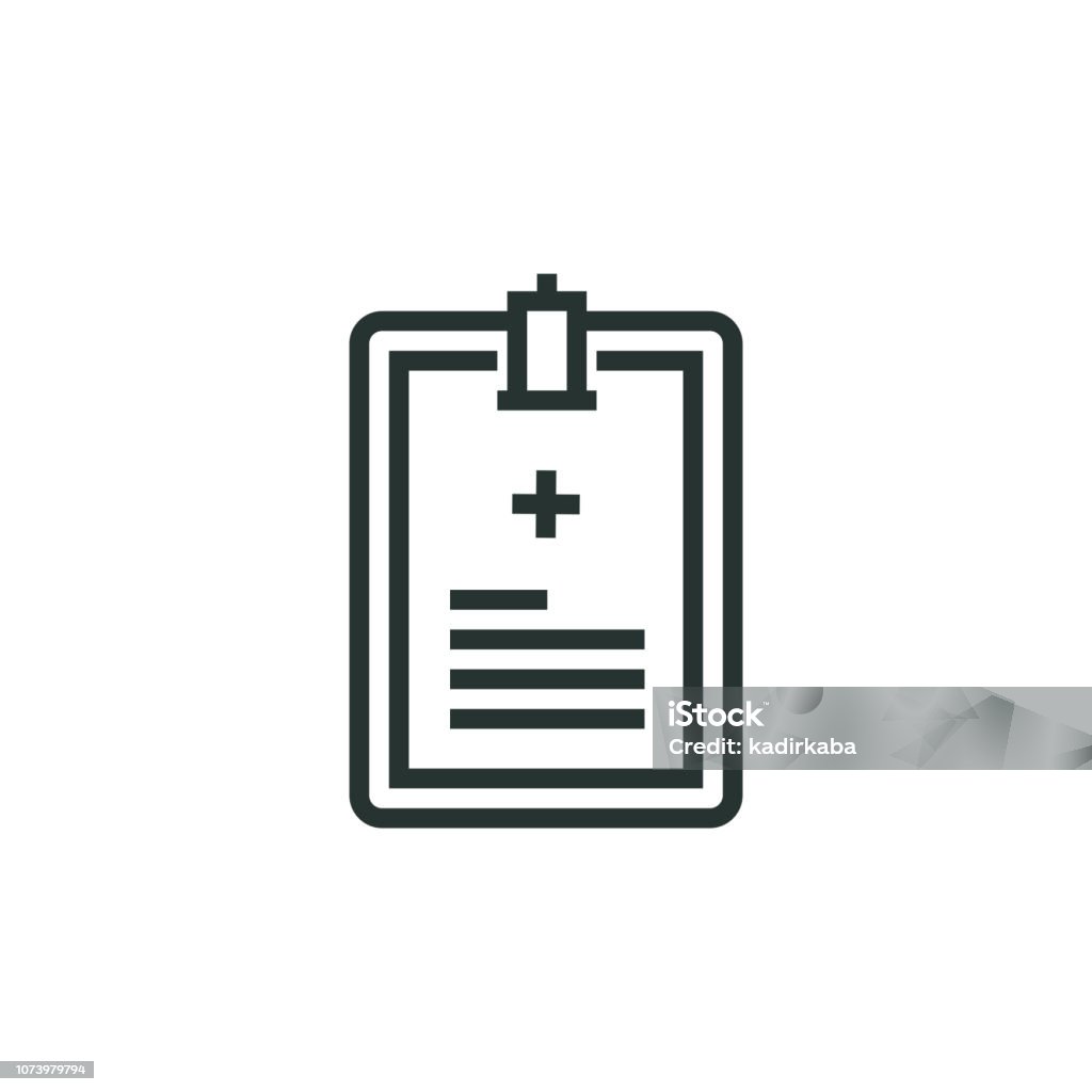 Medical Record Line Icon Analyzing stock vector