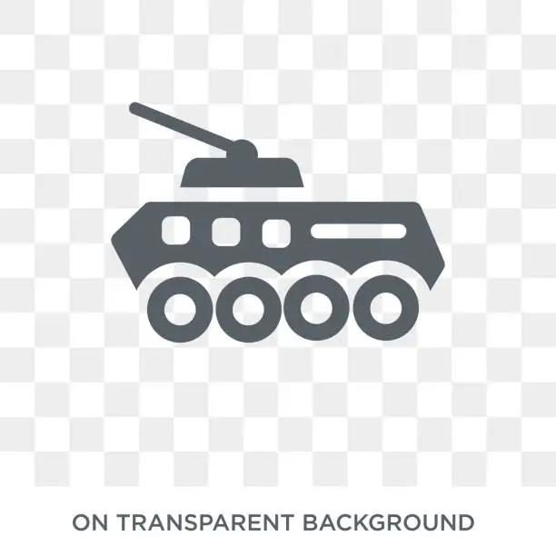 Vector illustration of Armored Vehicle icon. Armored Vehicle design concept from Army collection. Simple element vector illustration on transparent background.