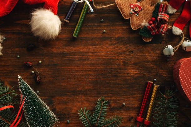istock Christmas decoration and ornaments flat lay 1073982784