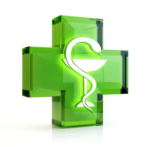 Photo of Green cross and snake