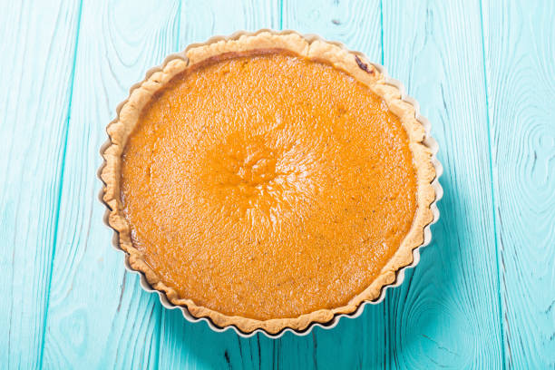 istock Homemade american traditional pumpkin pie 1073995770