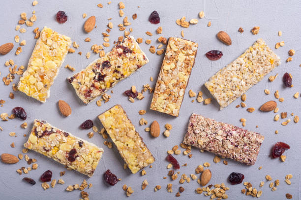 istock Healthy homemade snacks breakfast . Granola bars 1073997548