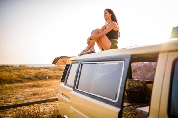 istock Smiling woman enjoying the view. 1074025236