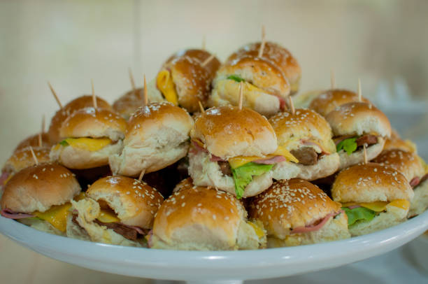 istock mini burgers on a white serving plate 1074032446