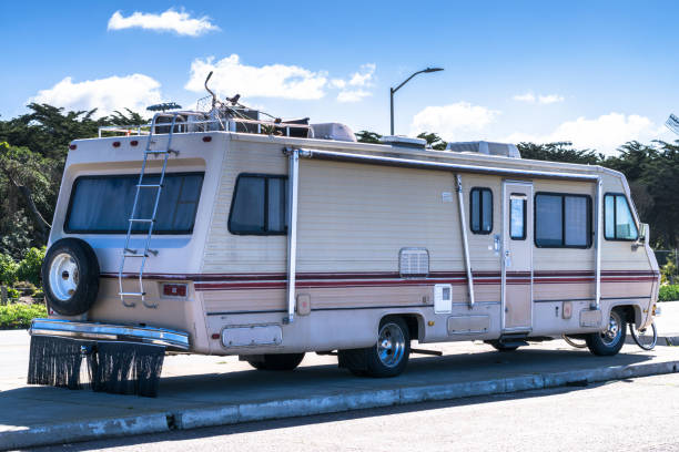 istock Recreation Vehicle RV Trip. Class C Motorhome Closeup. 1074039530