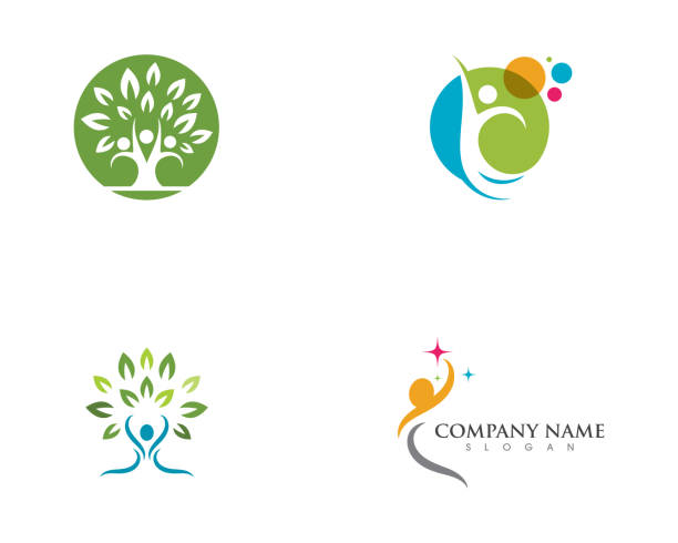 Human sign Human character sign illustration vector design professional runner stock illustrations