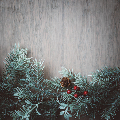 Holiday background with garland.