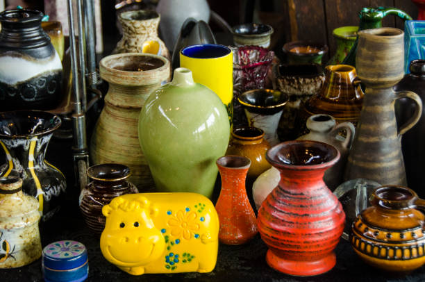 A ceramic figure at the traditional pottery market in Gmunden, Upper Austria, Austria, Europe