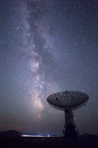 istock Galaxy and radio telescope 1074086288
