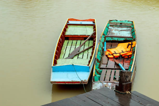 istock Wooden ships parked harbor waterfront. 1074127522