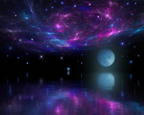 istock starry sky over icy lake 1074141210