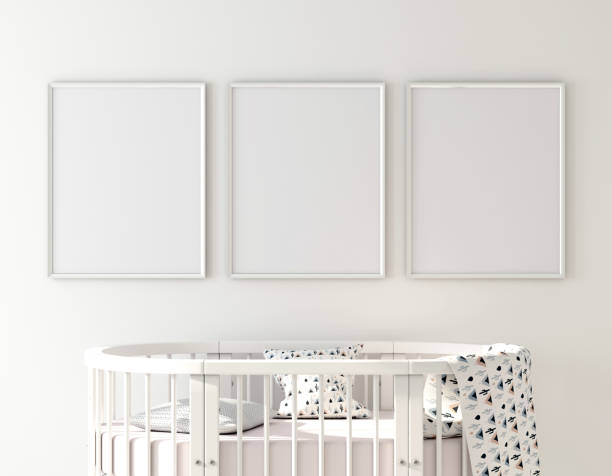 istock Poster frame mockup  kids room 1074143524