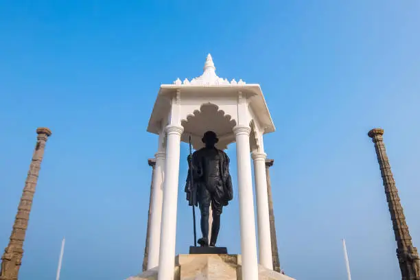 Gandhi Statue in Pondicherry, India.