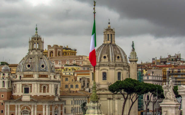 istock Landmarks and historic ruins in Rome, Italy 1074163894