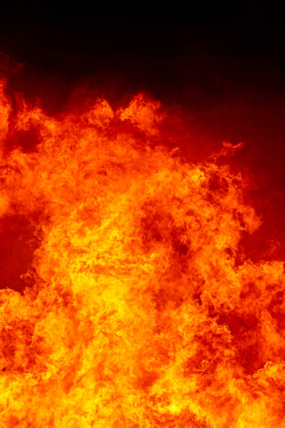 istock Fire flames detail background. Fireman emergency. Carbon emission 1074164716
