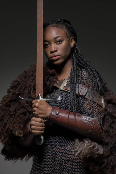 istock Black Female Viking 1074166942
