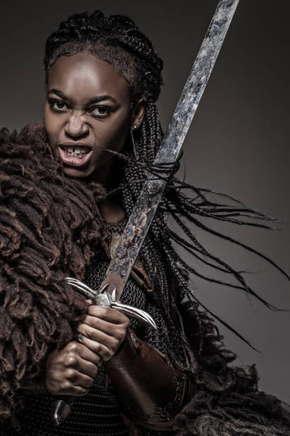 istock Black Female Viking 1074167312