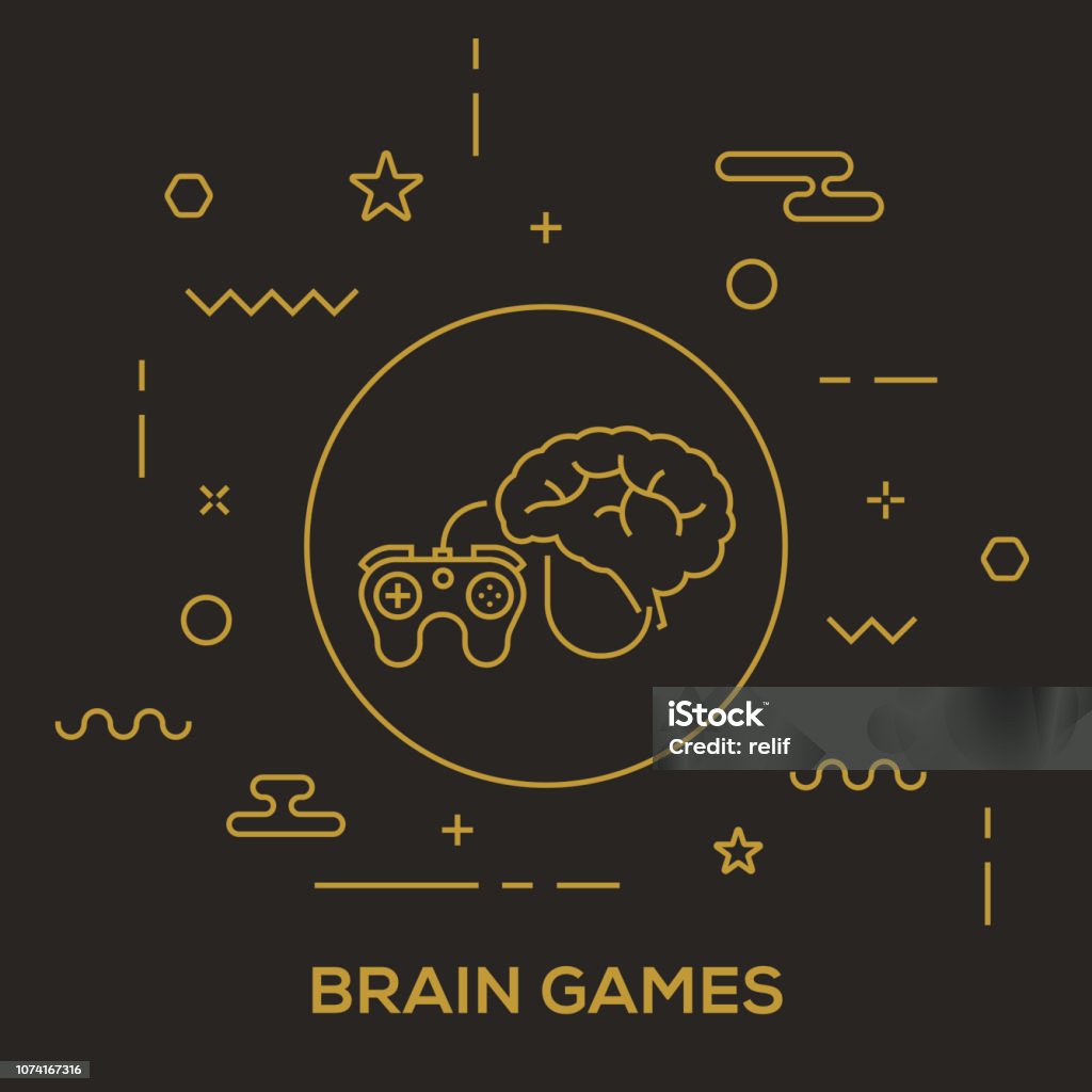 Brain Vector Game Brain Games Concept Stock Illustration - Download Image Now - Abstract ...