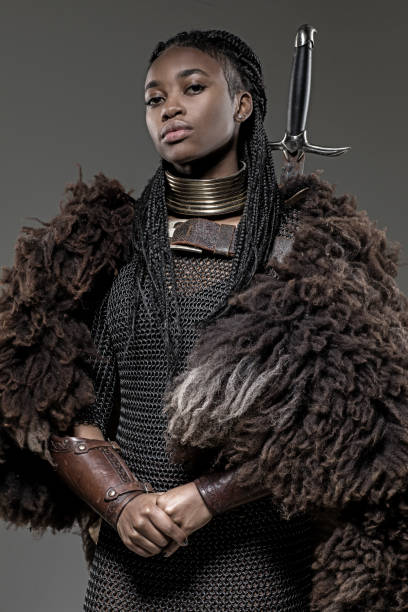 istock Black Female Viking 1074167328