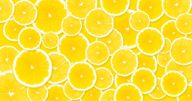 istock Background with lemons and fruits 4 1074174386
