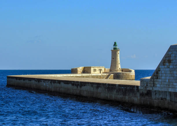 istock St. Elmo Lighthouse near Valletta, Malta Grand Harbour 1074178770