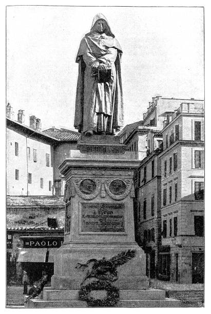 istock Monument to Giordano Bruno in the place he was executed, Campo de' Fiori in Rome 1074192252