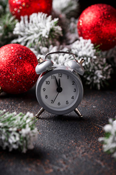 istock New year background with alarm clock 1074193964
