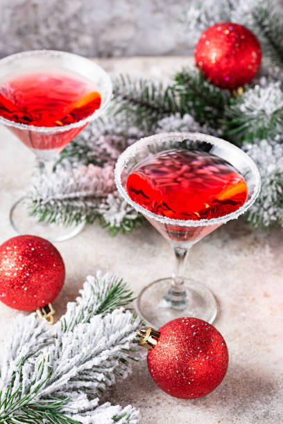 istock Christmas festive cocktail red martini 1074194516