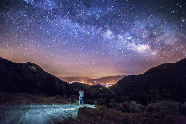 istock sky and landscape , milkyway 1074202252