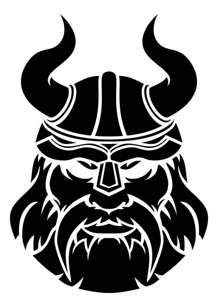 Vector illustration of Viking Warrior Mascot