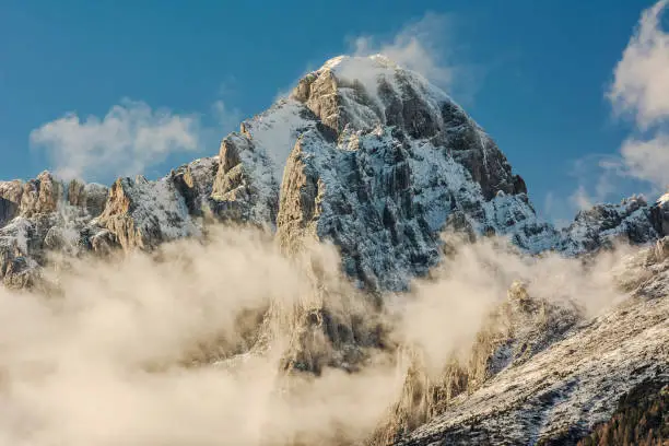 Dolomites Landscape with Snow - Italy - Alpes