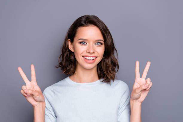 istock Adorable good-looking good-dressed lady in casual wear with her 1074209010