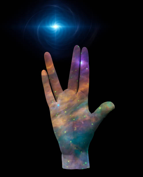 Live Long and Prosper Live Long and Prosper. Stars in space vulcan salute stock pictures, royalty-free photos & images