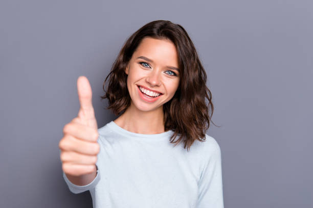 istock Fun joy funny funky rejoice concept. Pretty attractive lady with 1074210950