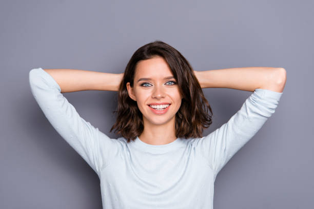 istock Sweet adorable good-looking good-dressed lady with her brunette 1074211346