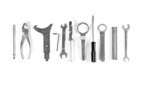 istock Set of tools. Close up. Isolated on white background 1074211490