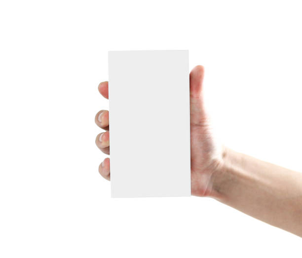 istock Hand holding white box. Close up. Isolated on white background. 1074211534